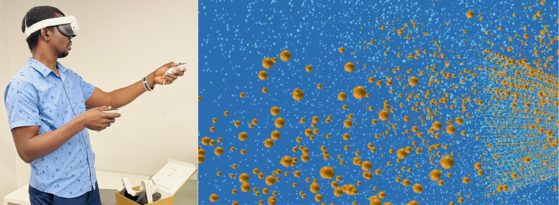 Femi Olorode uses VR to study hydrogen nanobubbles Femi Olorode uses VR to study hydrogen nanobubbles
