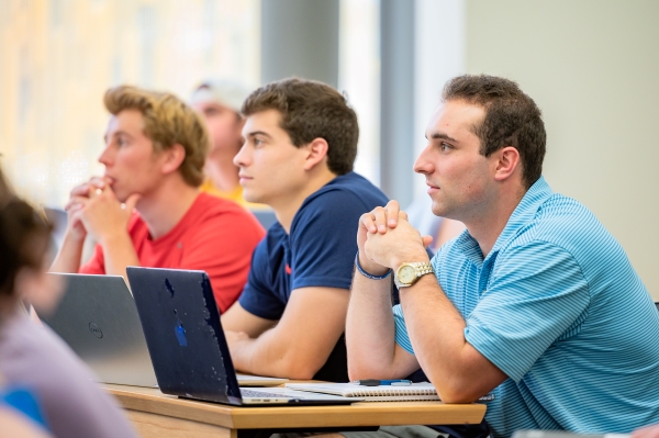 Students focus on lecture in class