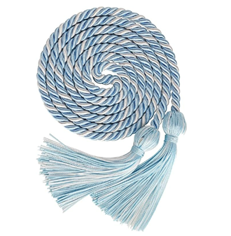 Sky blue and white honor cord 