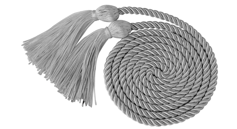 Gray braided cord