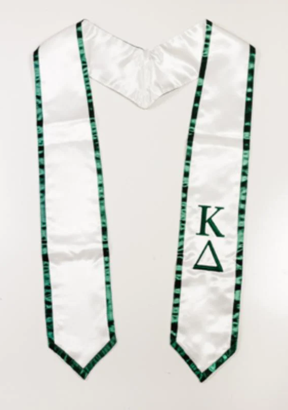 White stole with green trim