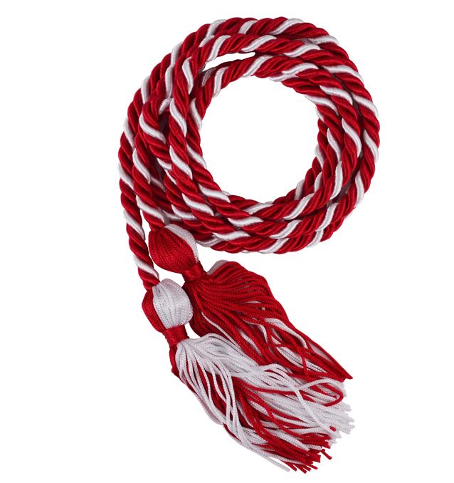 Red and White braided cord