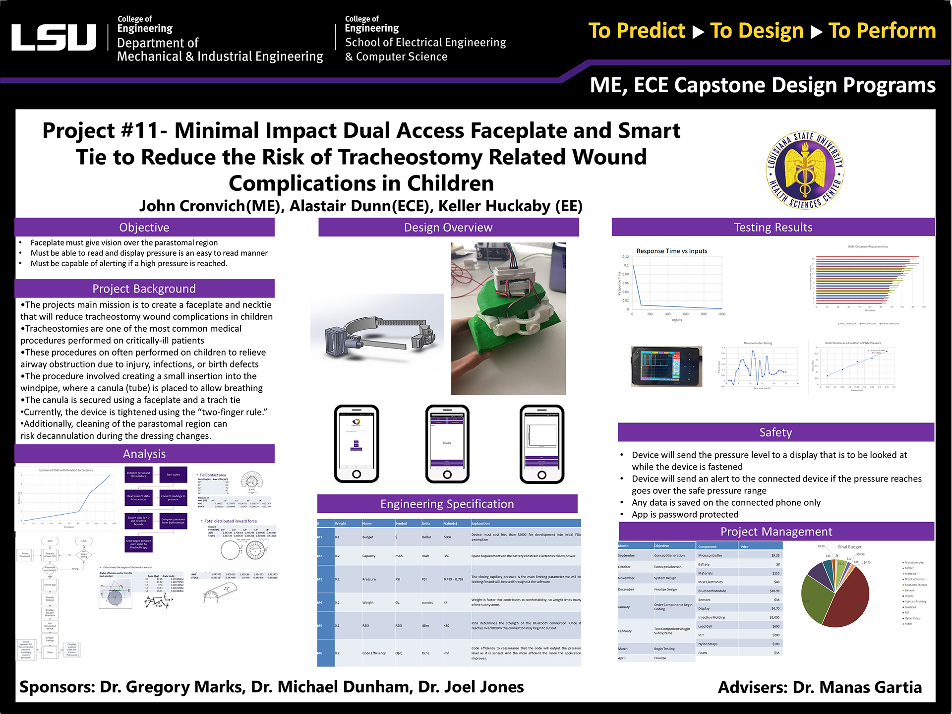 Project 11: Minimal Impact Dual Access Faceplate and Smart Tie to Reduce the Risk of Tracheostomy Related Wound Complications in Children (2022)