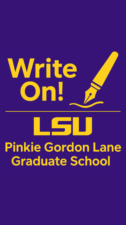 Write On! LSU Write On logo