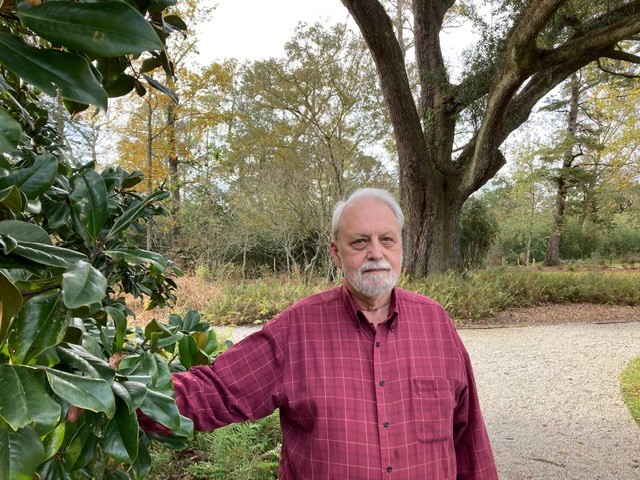 Bob Dillemuth by magnolia tree