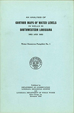 Analysis of water levels SW La 1952-53