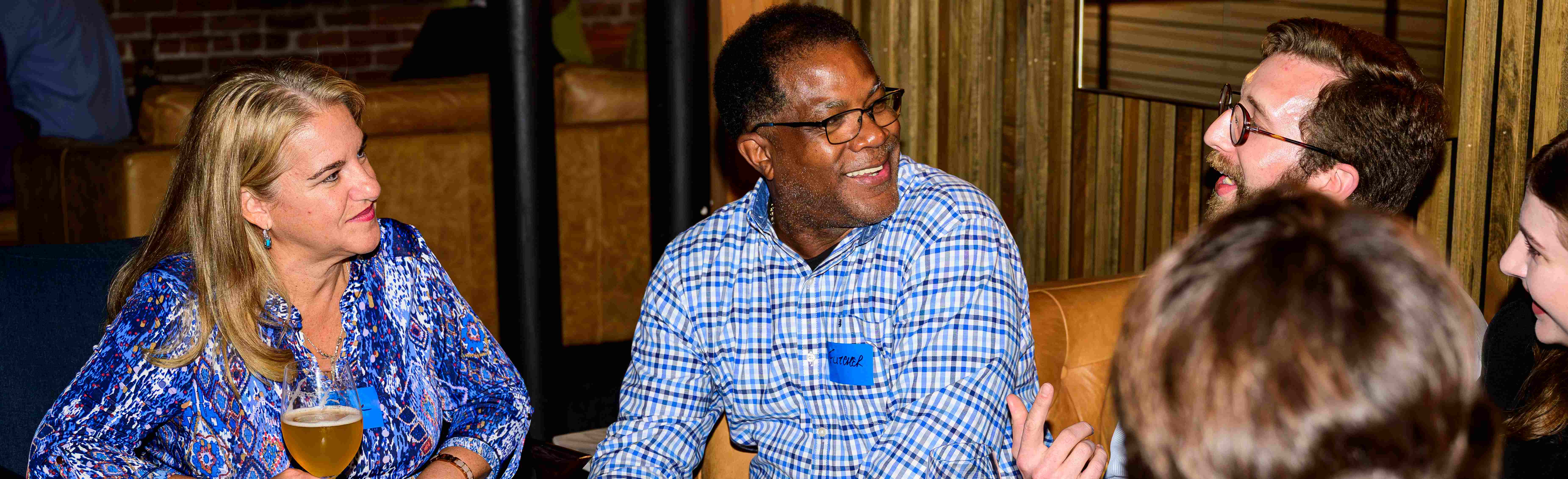 people talking at civic sips